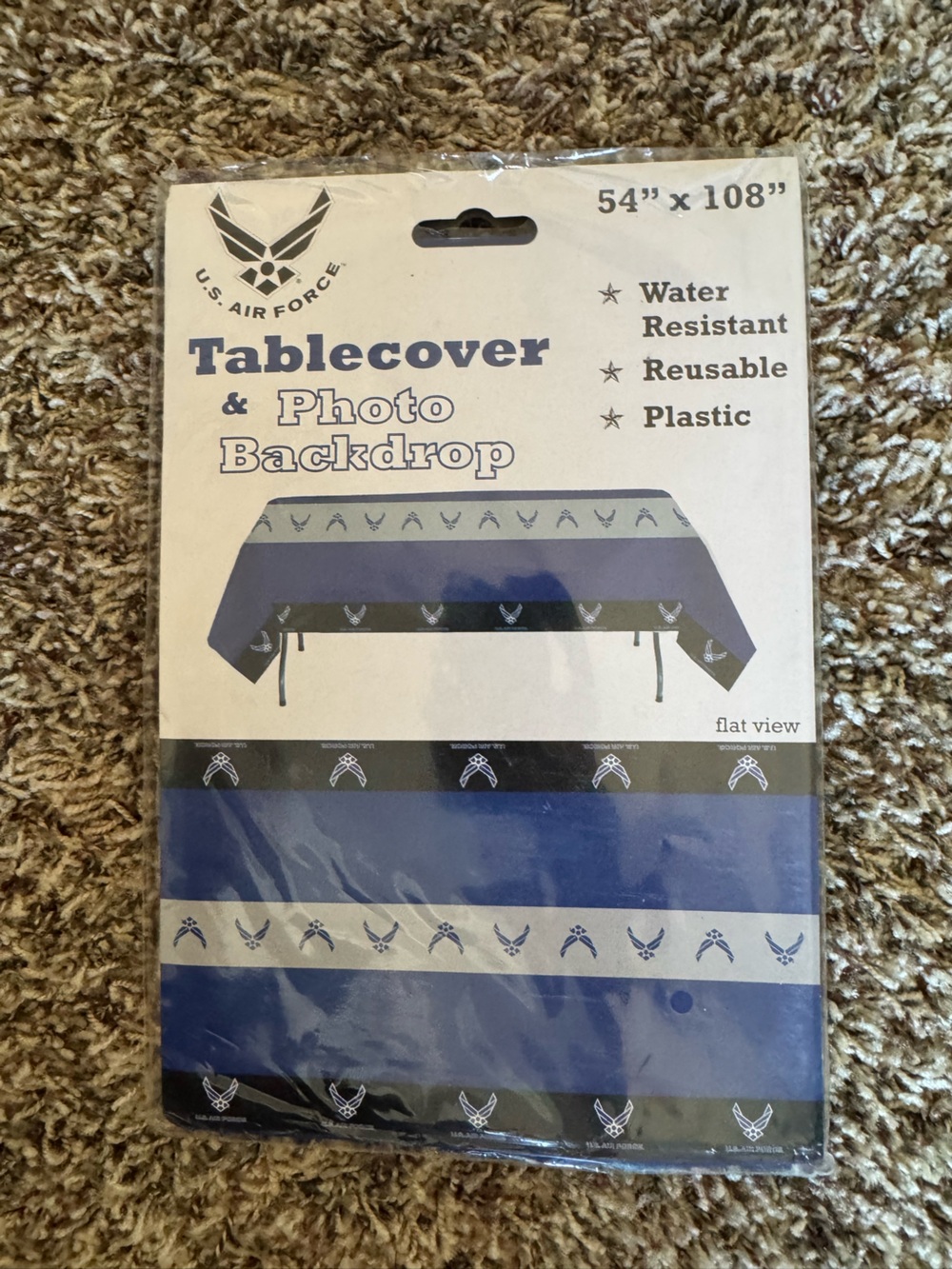 US Air Force Themed Tablecover Photo Backdrop - Blue & White